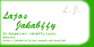 lajos jakabffy business card